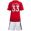 Oficiální Fotbalový Dres Manchester United Williams 33 Domácí 2023-24 pro Děti